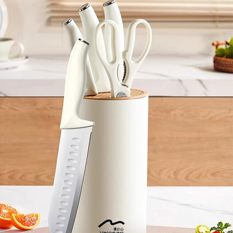 温仑山刀具五件套配重底座握感舒适月光石系列刀具套装VE088高清大图