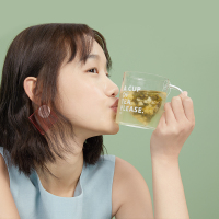 北鼎(buydeem)茶水分离泡茶杯过滤玻璃杯 家用办公室带盖带把透明水杯男女350ml