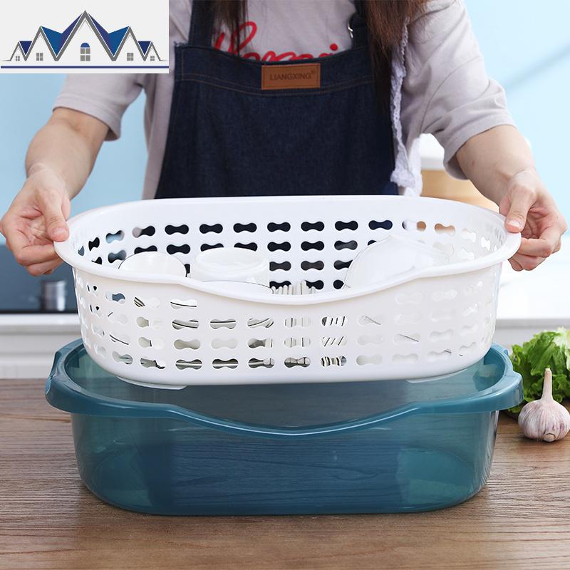 厨房家用带盖碗盆碗碟置物架塑料碗柜装碗筷收纳盒放碗箱沥水碗架 三维工匠高清大图