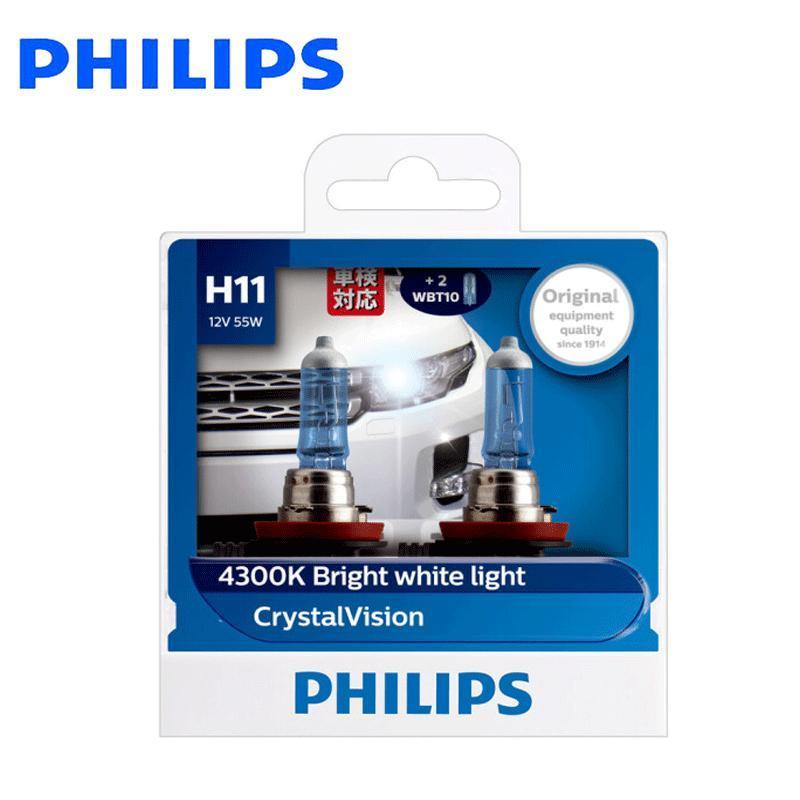 飞利浦(Philips)汽车国产车载照明灯泡大灯灯泡近光远光银战士H11 4300k 12v55w12362cv