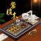 金杞(JINQI) 整套茶具全自动上水玻璃电热水壶耐热消毒烧水紫檀木宝马金自动断电茶具套装