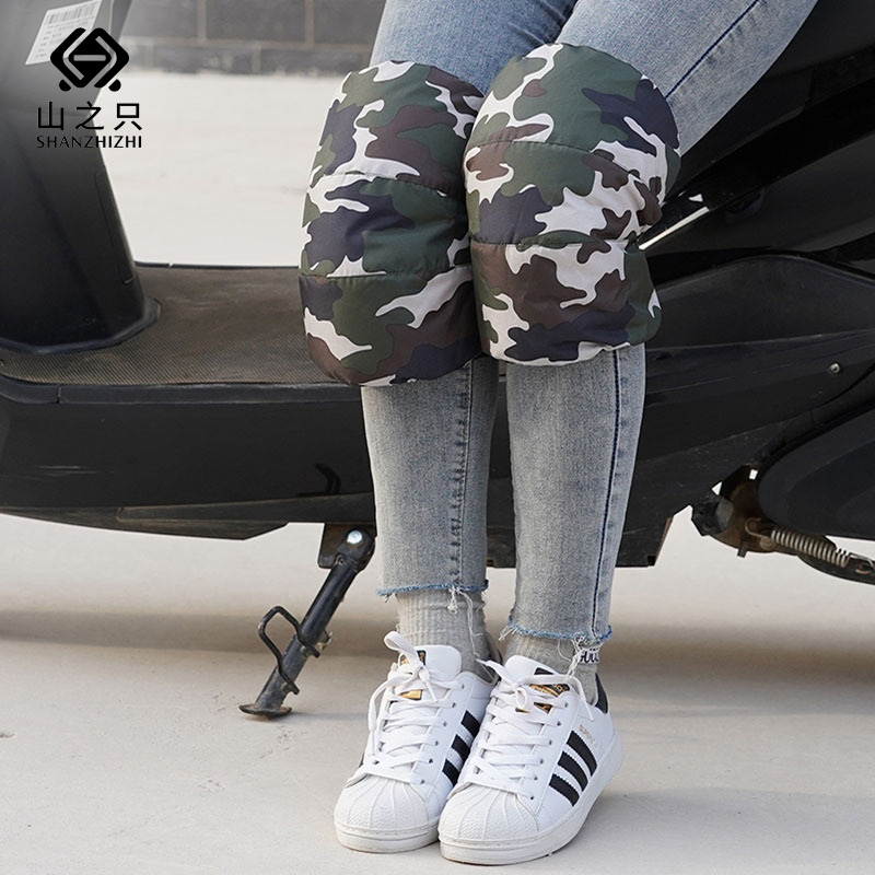 山之只 防寒羽绒护膝 迷彩绿 对高清大图