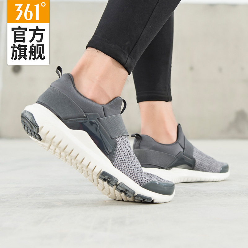 361°男鞋运动鞋2018网面透气橡胶底跑步鞋361度夏季懒人休闲鞋子男