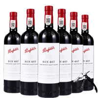 奔富（penfolds）澳大利亚进口奔富407 赤霞珠 干红葡萄酒 750ml*6瓶整箱