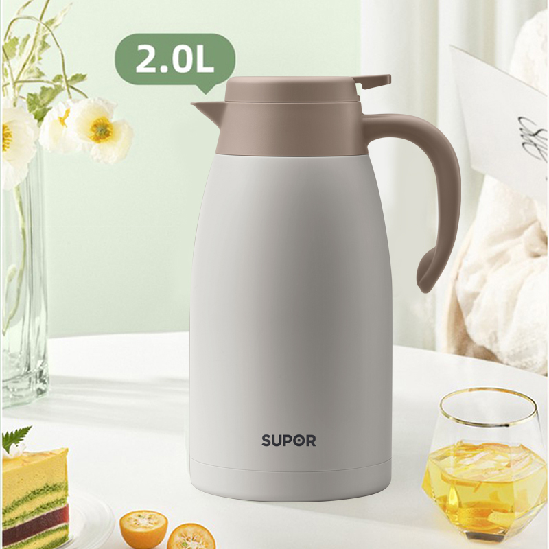 苏泊尔(SUPOR)保温壶2升304不锈钢家用保温暖水壶热水壶保温瓶 TKC200KH53