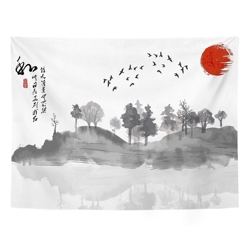 汐岩背景布挂布墙布宿舍出租房改造直播房间卧室床头墙面装饰挂毯 GT1067定制尺寸图案联系客服