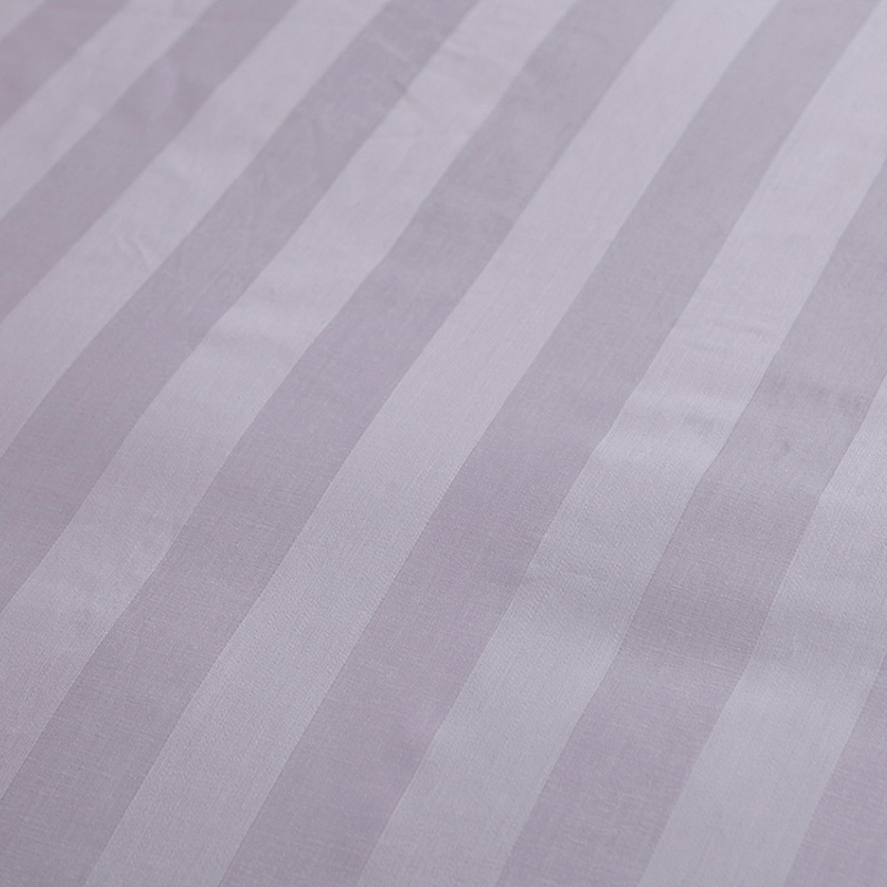 安居先森40加密全棉白色3公分缎条单人被套 160*210cm（条）高清大图