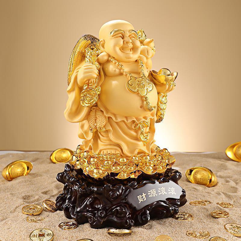 家柏饰(CORATED)弥勒佛像摆件大号办公室桌装饰摆设店铺开业礼品摆件高清大图