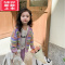 可莉允女童甜美气质彩虹针织毛衣开衫外套2022秋款小女孩洋气上衣潮童装