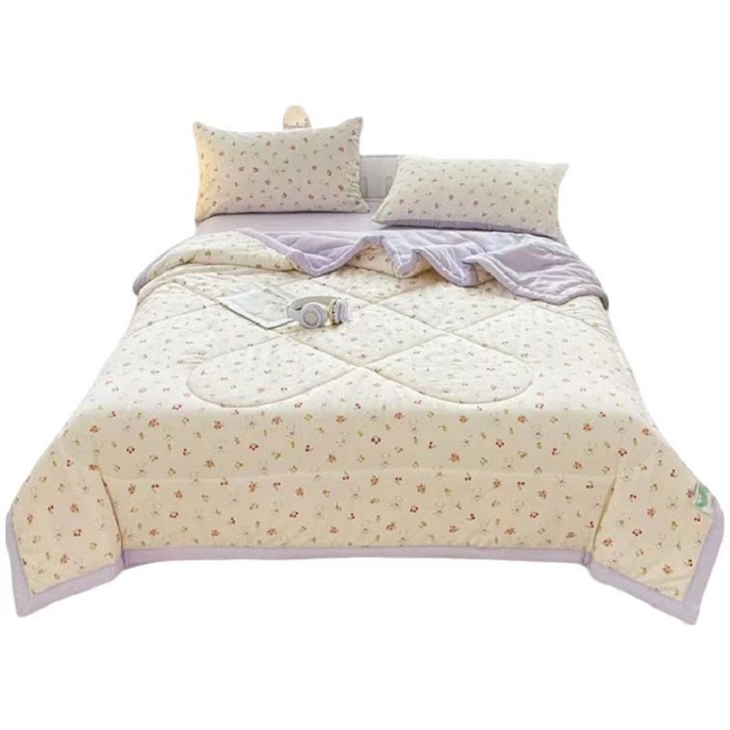 兰光铭 针织棉夏被 150cm*200cm 条高清大图