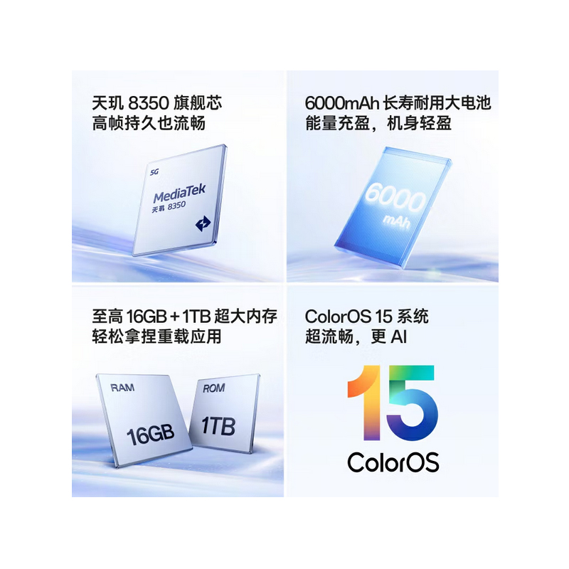 OPPO Reno14 人鱼姬 12GB+512GB 天玑8350旗舰芯 5G智能 潜望式长焦 防水防尘 NFC 红外遥控 AI手机高清大图