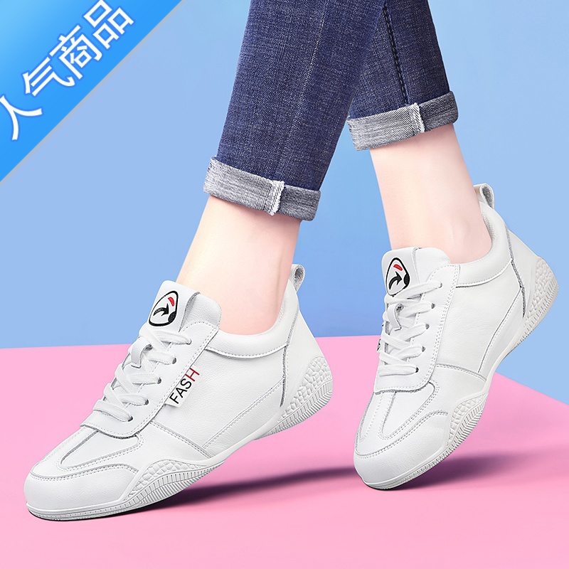 SUNTEK小白鞋女2023新款春秋夏季百搭运动鞋休闲平底鞋练车软底女鞋高清大图