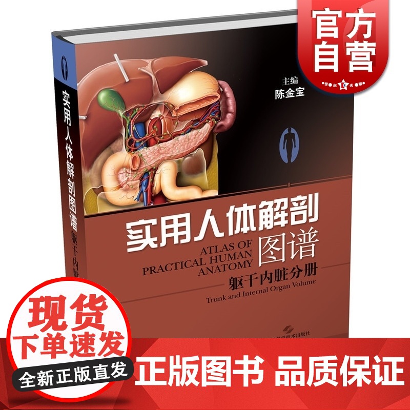 实用人体解剖图谱 躯干内脏分册 陈金宝 医学类工具书 医药卫生 上海科技 世纪出版