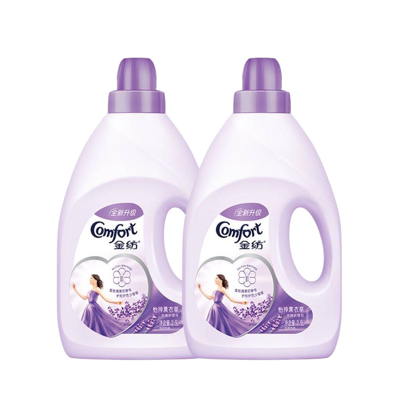 金纺 衣物柔顺剂 怡神薰衣草 衣物护理剂2.5L*2 柔软 护形 防静电[联合利华]高清大图