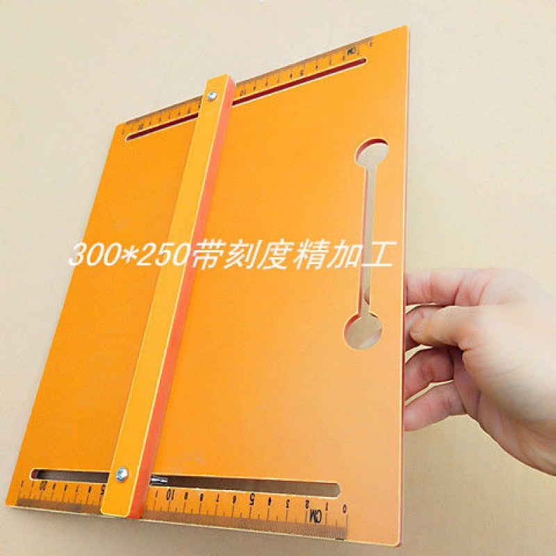 华林工具多功能木工切割机底板改装定位靠山专用配件底座家用 三角尺33*33