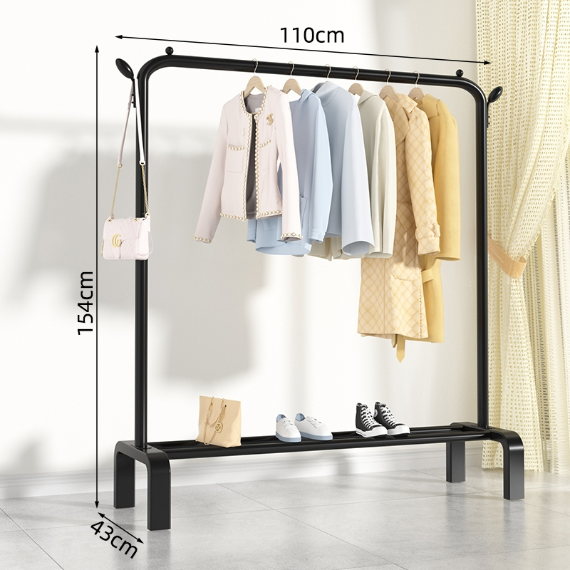 晾衣架医匠落地卧室简易家用挂衣服架子室内凉衣杆阳台折叠小晒衣帽架