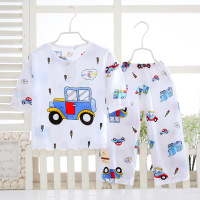 2019夏季男女童棉绸内衣套装 儿童家居服 宝宝睡衣空调服套装