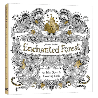 鹏辰正版英文原版enchanted Forest 魔法森林减压绘画填色涂鸦书秘密花园姊妹书英cy5r0s 无著 摘要书评在线阅读 苏宁易购图书