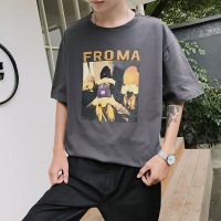 梵克公牛T恤男蝙蝠衫宽松青少年男网红同款衣服日系BF风宽松潮牌体恤衫