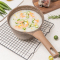 AMERCOOK阿尔菲塔麦饭石奶锅不粘锅宝宝辅食锅18cm平底锅 家用合金热奶锅小汤锅泡面锅 明火电磁炉通用锅具 咖啡色
