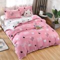 南极人四件套被罩床上用品ins风磨毛被套床单学生宿舍被单三件套4_800 2.0床四件套【被套200x230】 猫咪宝贝-粉