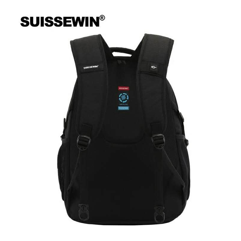 SUISSEWIN瑞士经典时尚商务休闲多功能潮流双肩包背包SN9016