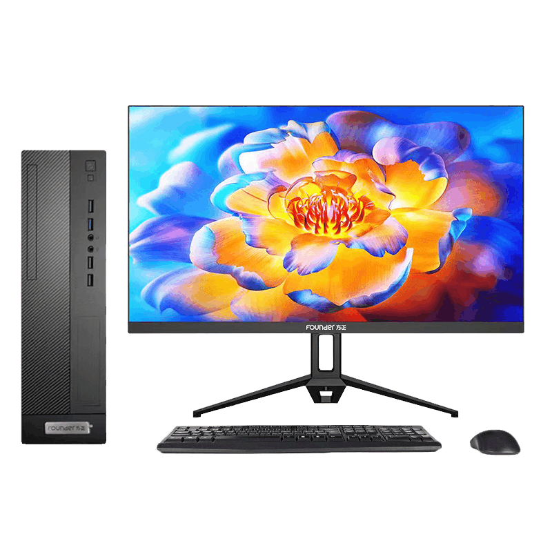 方正(Founder)国产台式机电脑13升(PHZ1072A)兆芯KX-U6780A八核/16G/128G固态+1T/27英寸显示器图片