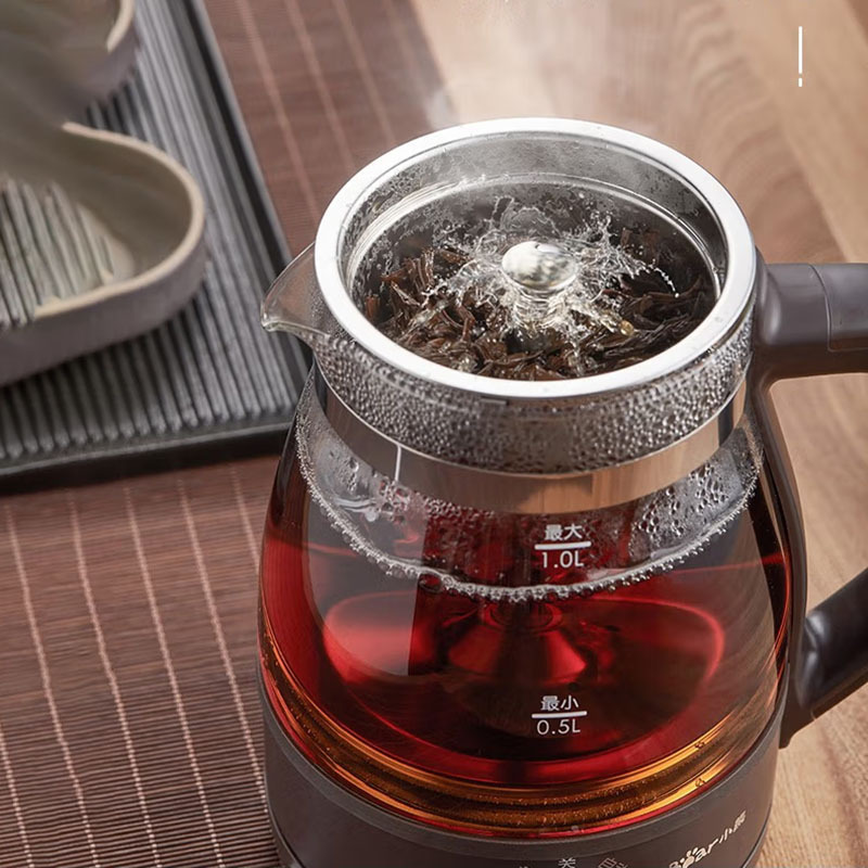 小熊煮茶器1L蒸汽喷淋式煮茶泡茶炉电热烧水壶ZCQ-A10X1高清大图
