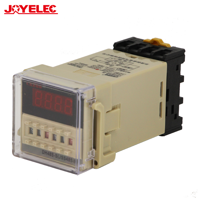 循环时间继电器时控开关220V数显延时dh48s-s 24V时间控制器12V