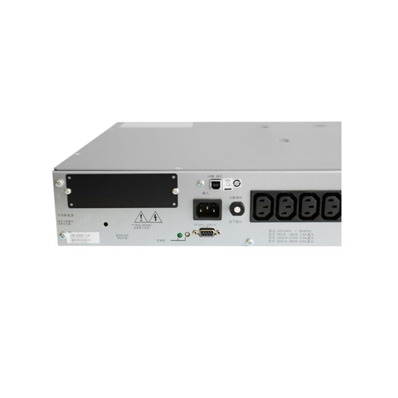 APC施耐德SUA1000R2ICH在线互动式1KVA/670W稳压机架式正弦波UPS不间断电源
