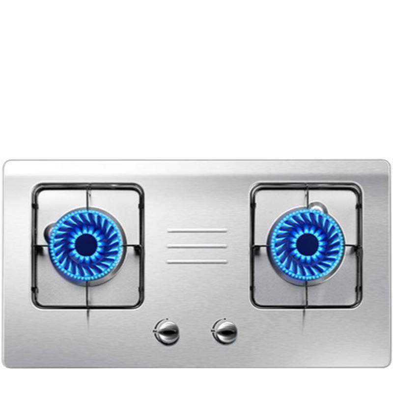 vatti华帝燃气灶不锈钢台式煤气灶液化气天然气灶嵌入式双灶家用灰色