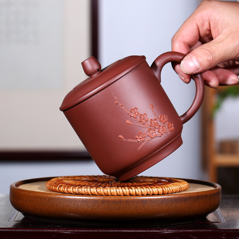 安居行(AJX) 宜兴原矿精品紫砂杯 家用高档办公茶杯