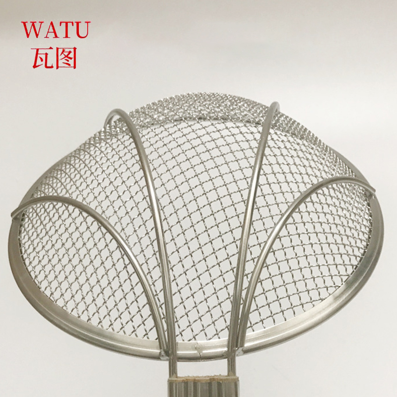 瓦图 不锈钢 捞面炸篱 木柄漏勺 米 2个装 30cm高清大图