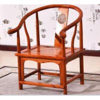 办公桌中式书桌实木家用仿古榆木书房家具套装组合画桌电脑桌龙驿_3_441 单把圈椅_否