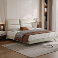 【CBD】SNZY-大公子现代简约齐边皮床架 灰羽白TP08 150*200