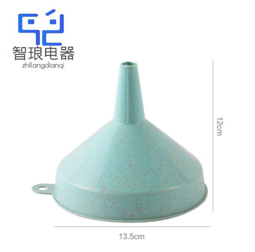 万允 厨房简约塑料漏斗 蓝色/个(蓝色)高清大图