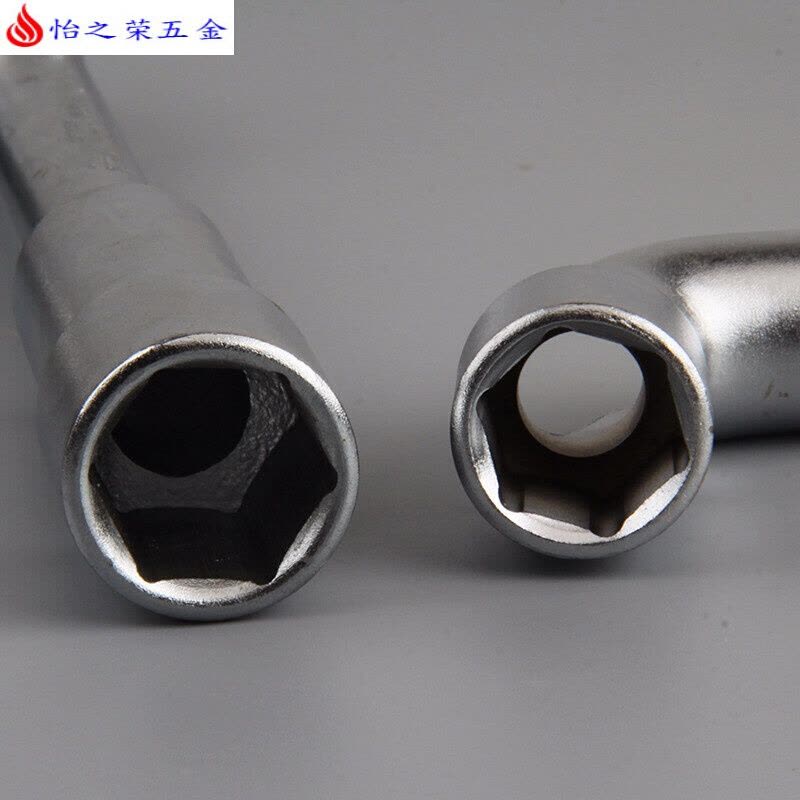 烟斗扳手l型套筒弯头外六角汽车工具 省力穿孔双头7字扳手6-19mm 全套(6-19mm)共10把图片