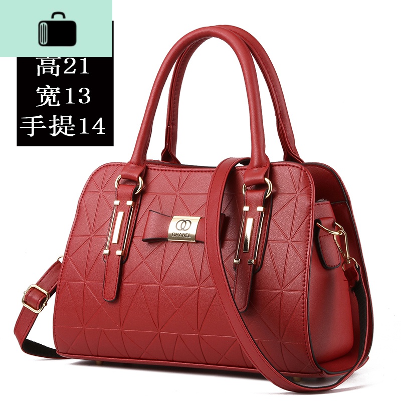 女士包包2020新款时尚手提包中年女包妈妈包韩版单肩包百搭斜挎包NEWLAKE高清大图