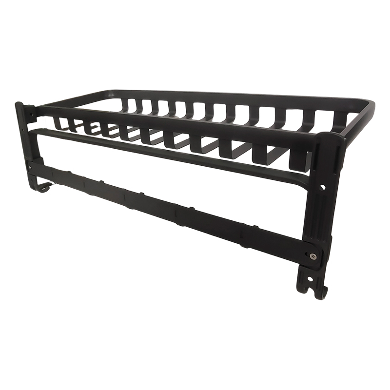 LONMATE-卫生间加宽扁杆网蓝浴巾架SL-129一个高清大图