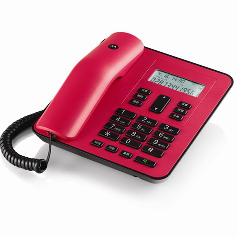 摩托罗拉(MOTOROLA) CT310C普通家用/办公话机来电显示电话机商务有绳座机(红色)