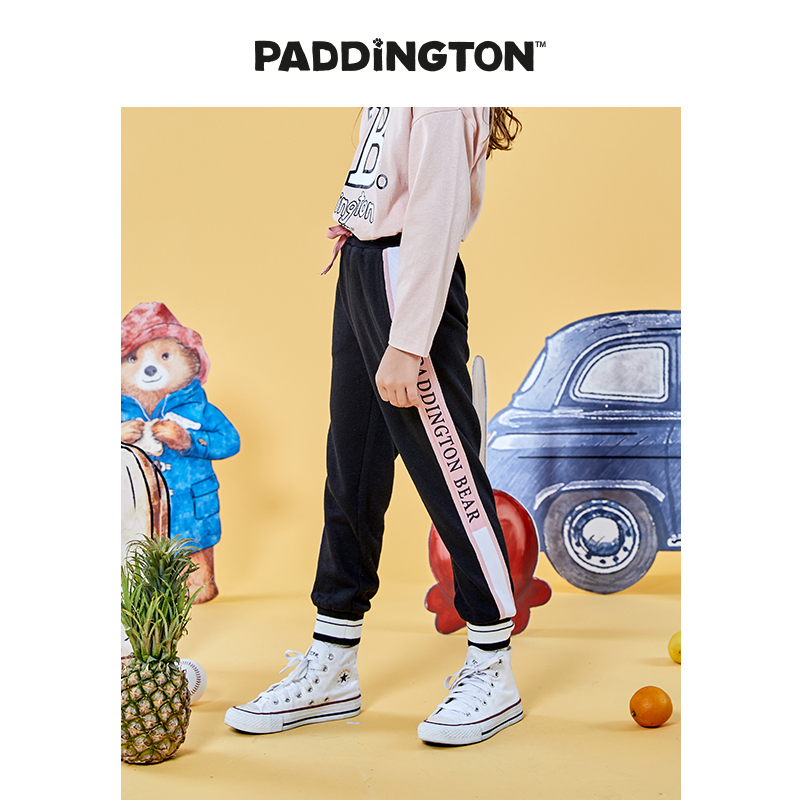 Paddington Bear帕丁顿熊童装夏季女童时尚九分休闲长裤