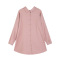 迪鲁奥(DILUAO) 孕妇秋装新款前后可穿中长款时尚潮妈长袖衬衫孕妇裙 粉色