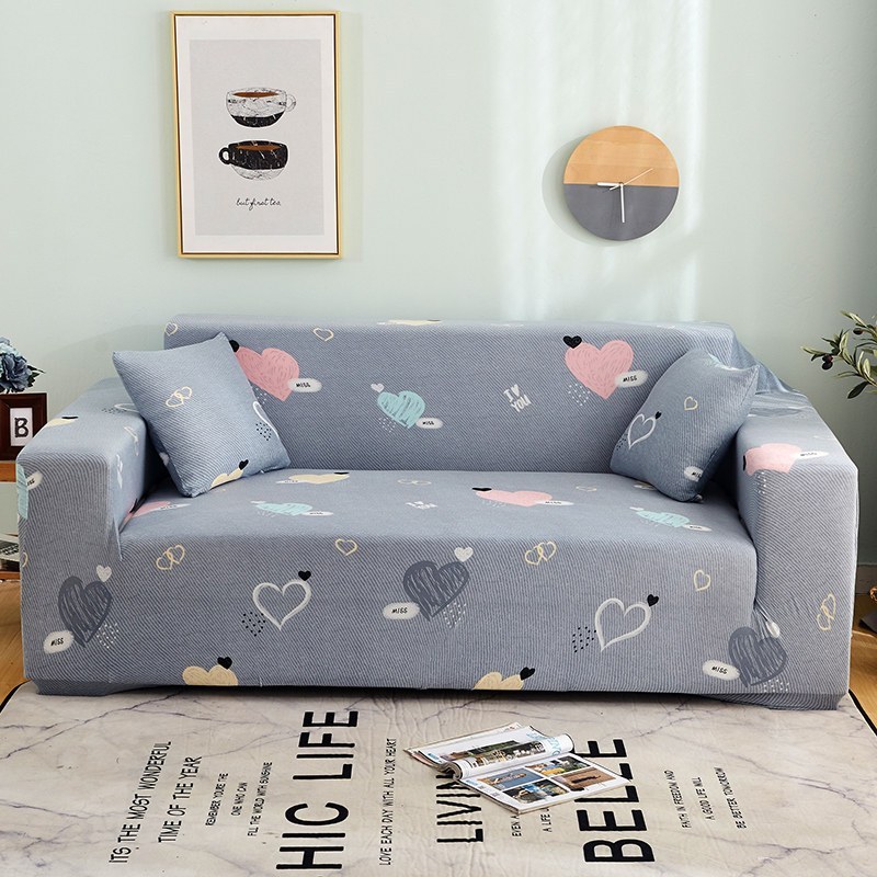 沙发套懒人简约沙发套罩四季通用全包卐能套罩全盖布 树叶白熊[送抱枕套] L码(沙发长190~230CM适用于三人位沙发)高清大图