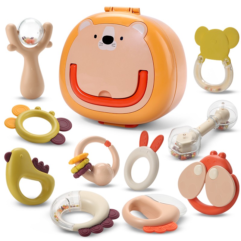 婴儿玩具可咬手摇铃宝宝玩具0-1岁婴幼儿新生儿玩具套装三个月宝宝