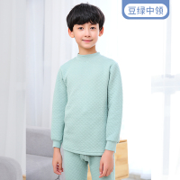 儿童保暖内衣套装纯棉男女童加厚秋衣秋裤三层夹棉冬季中大童
