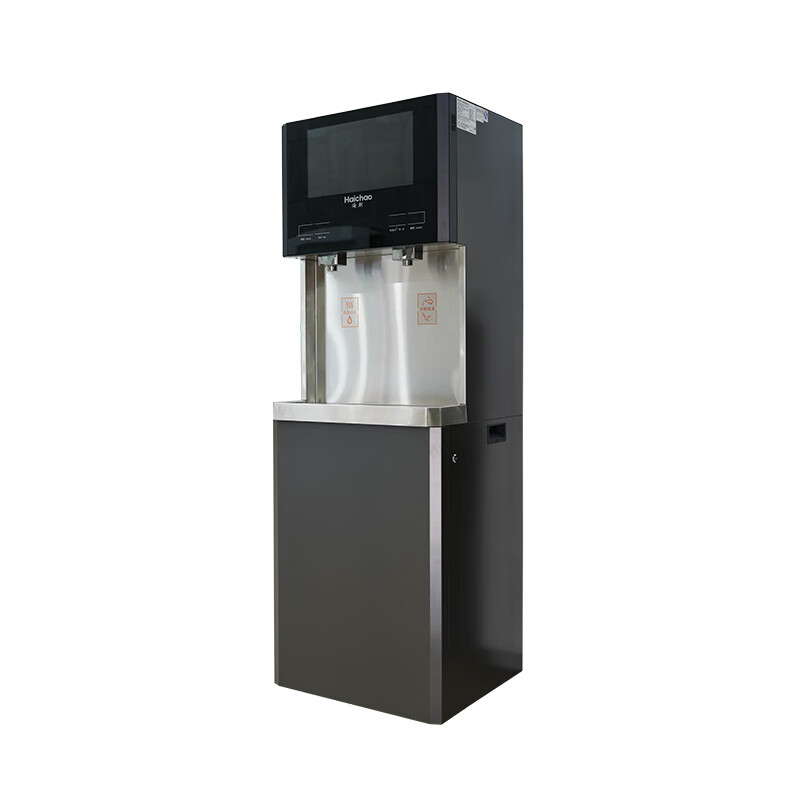 海朝 HRO-M600-H32D 净水器 550*500*1735MM 商用智能净饮一体机 (计价单位:台) 深棕银高清大图