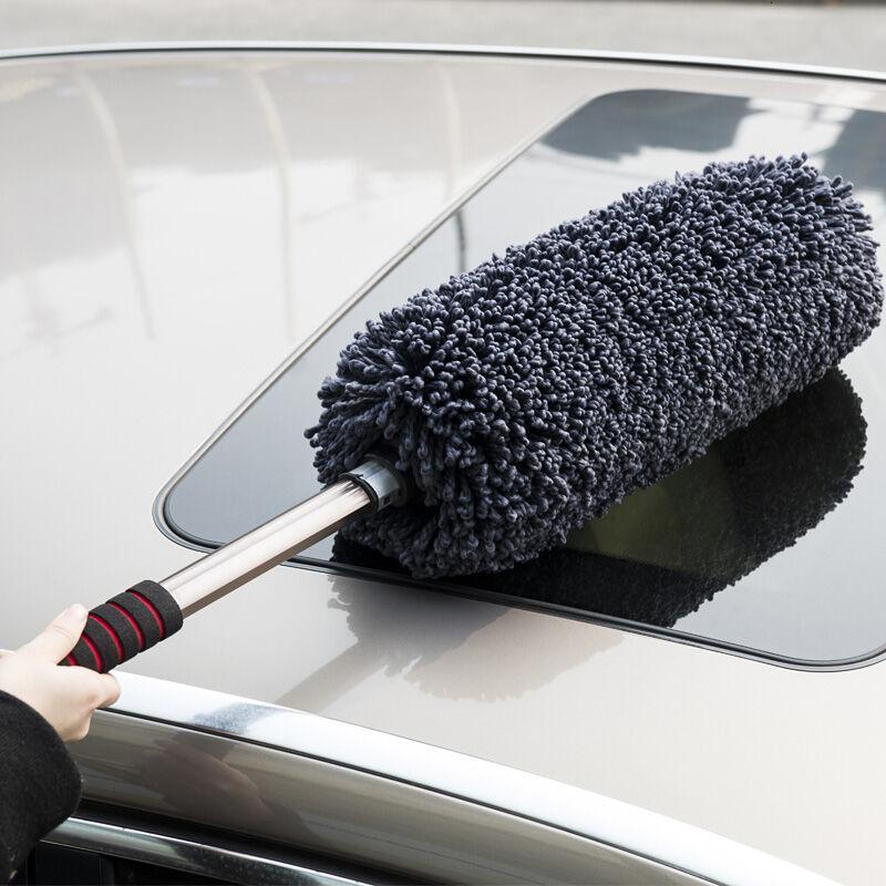 洗车拖把不伤车刷车刷子软毛长柄伸缩汽车用擦车拖把洗车工具