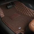 汽车脚垫主驾驶位专用全包围 单个单片副驾驶前后排地垫丝圈定制 主驾驶--双层咖啡色+咖啡丝圈