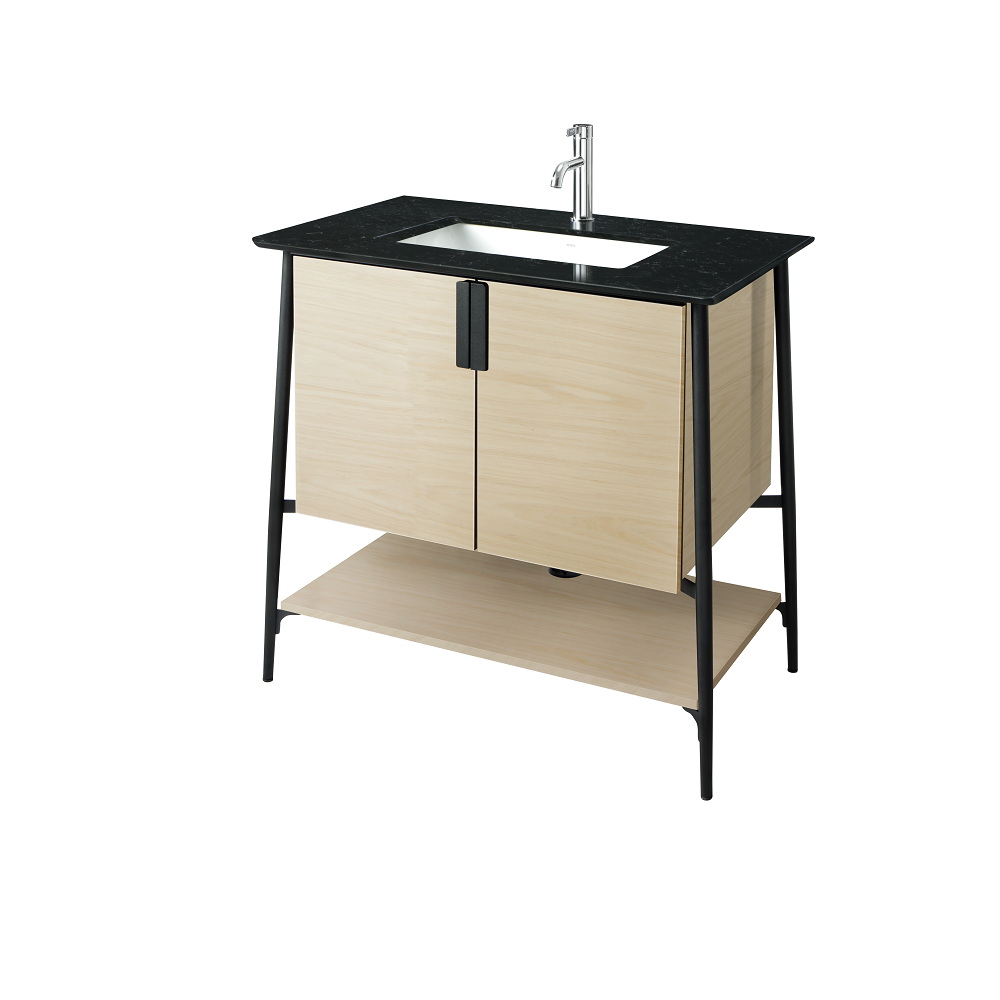 toto浴室柜ldca090mw浅木纹色简约现代柜台盆lw1536b组合