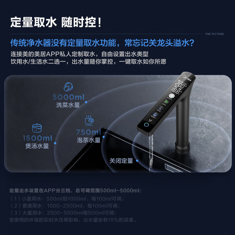 美的(Midea)净水器白泽1200G pro家用净水机6年长效RO反渗透厨下式净饮机直饮机过滤器触控屏双出水